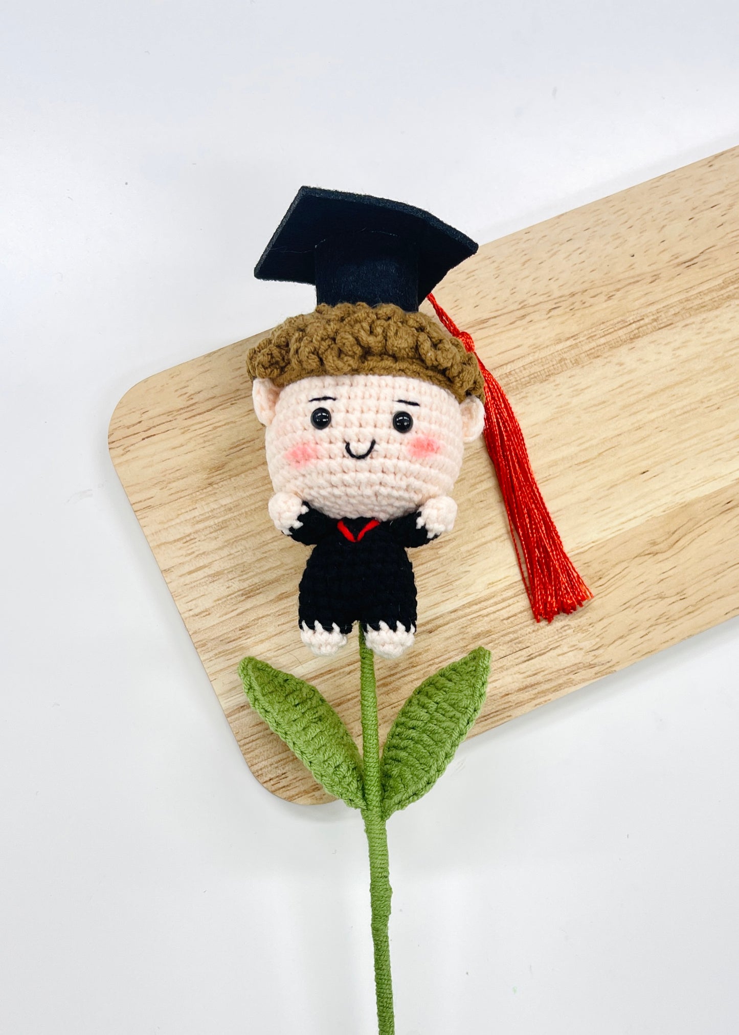 Pit a Pat Crochet Graduation Mascot Flower
