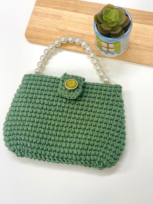 Pit a Pat Retro Crochet Pouch Bag