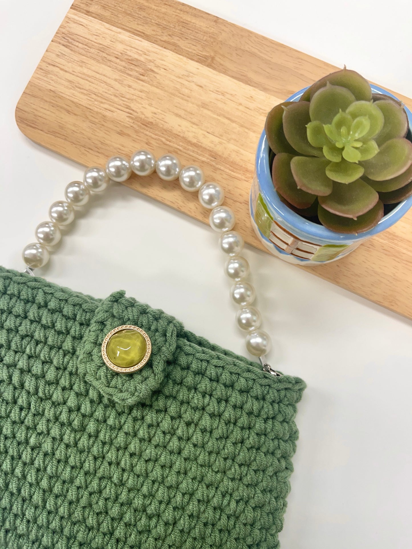 Pit a Pat Retro Crochet Pouch Bag