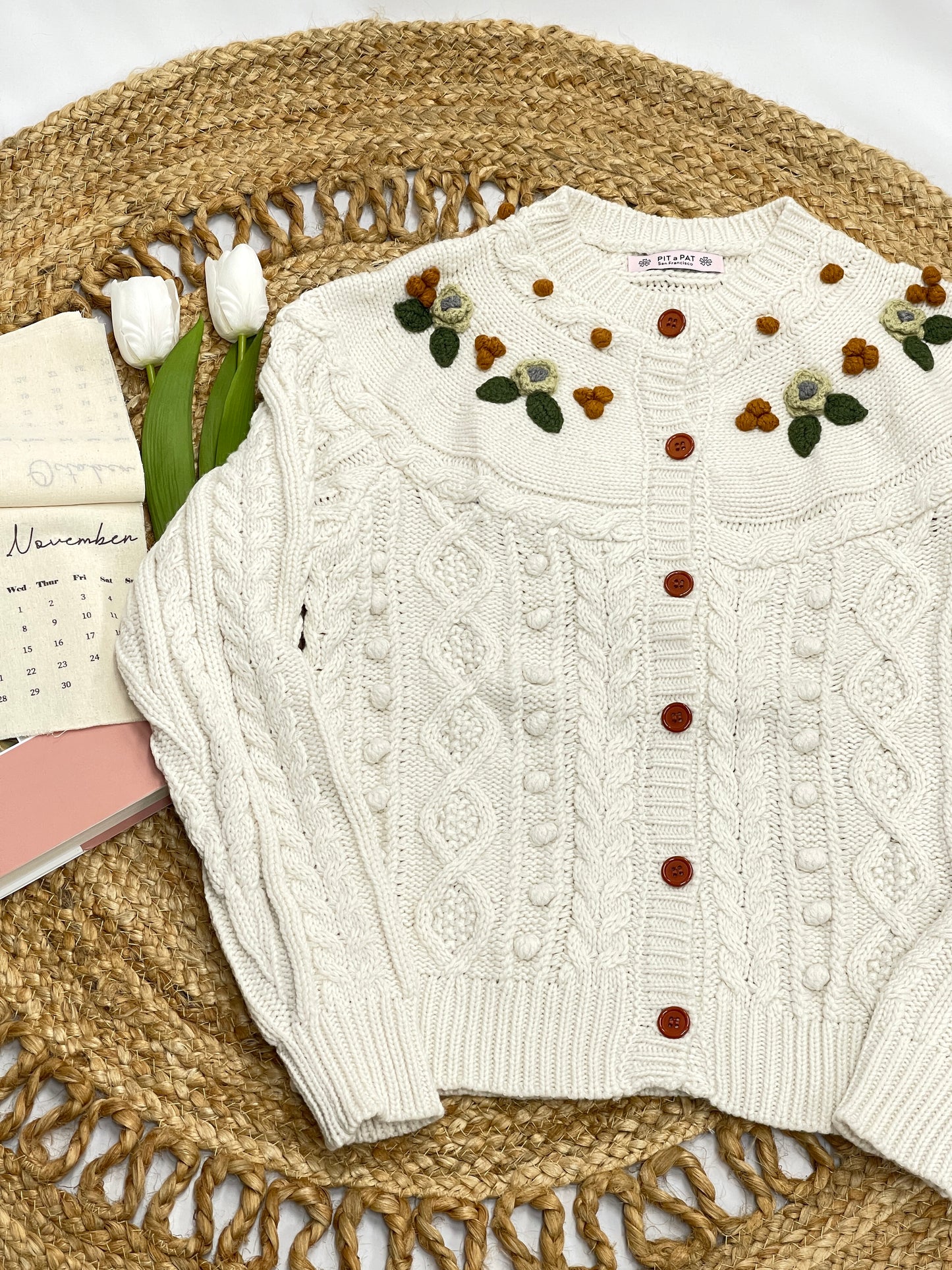 Secret Forest Crochet Floral Cardigan