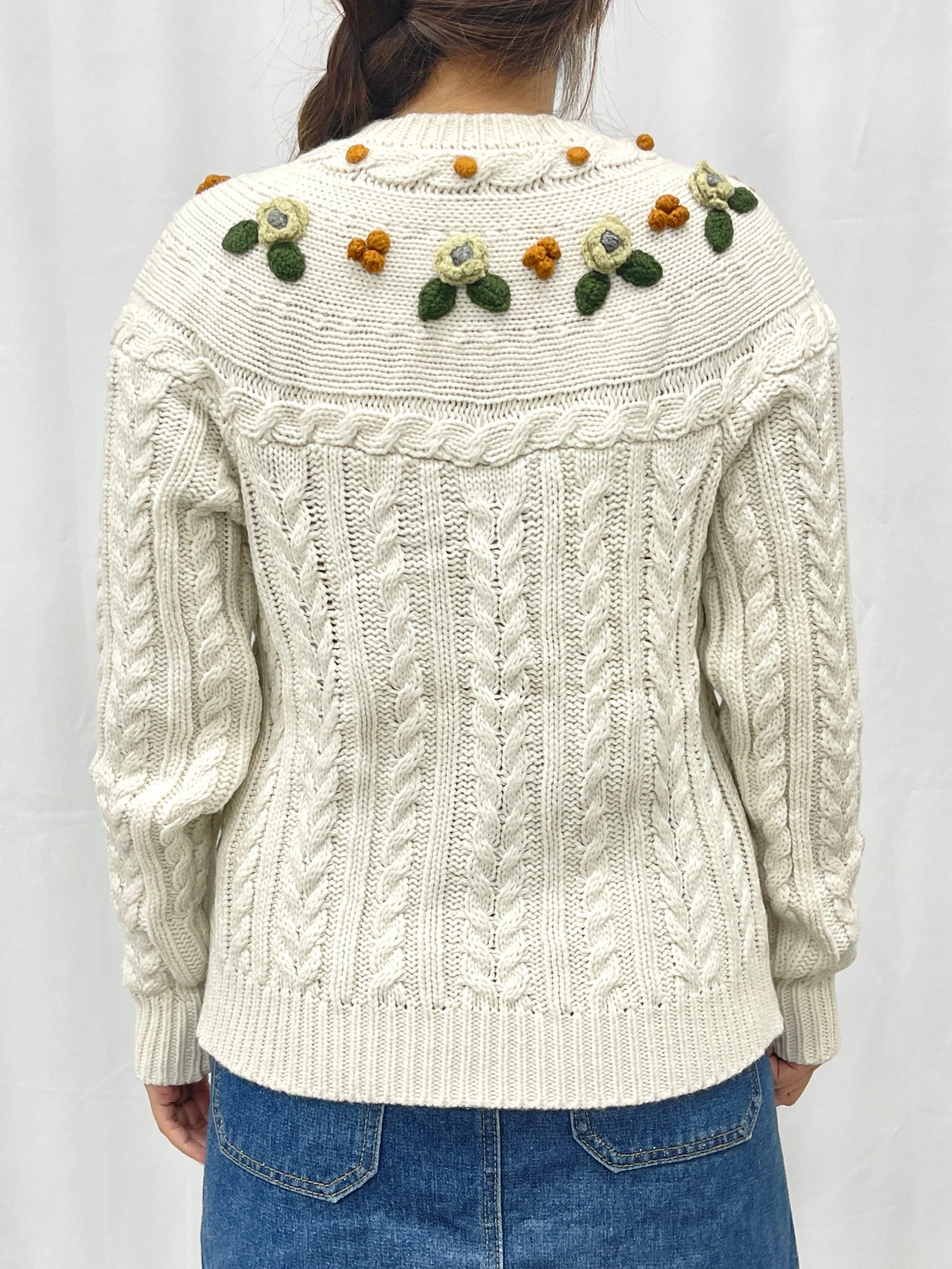 Secret Forest Crochet Floral Cardigan