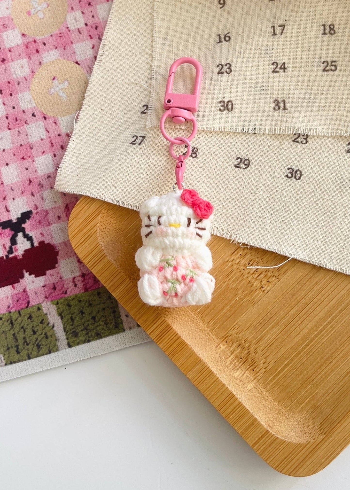 Pit a Pat Crochet Mini Hello Kitty Gummy Keychain