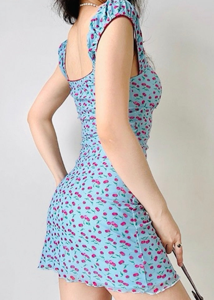 Cherry Baby Mesh Mini Dress
