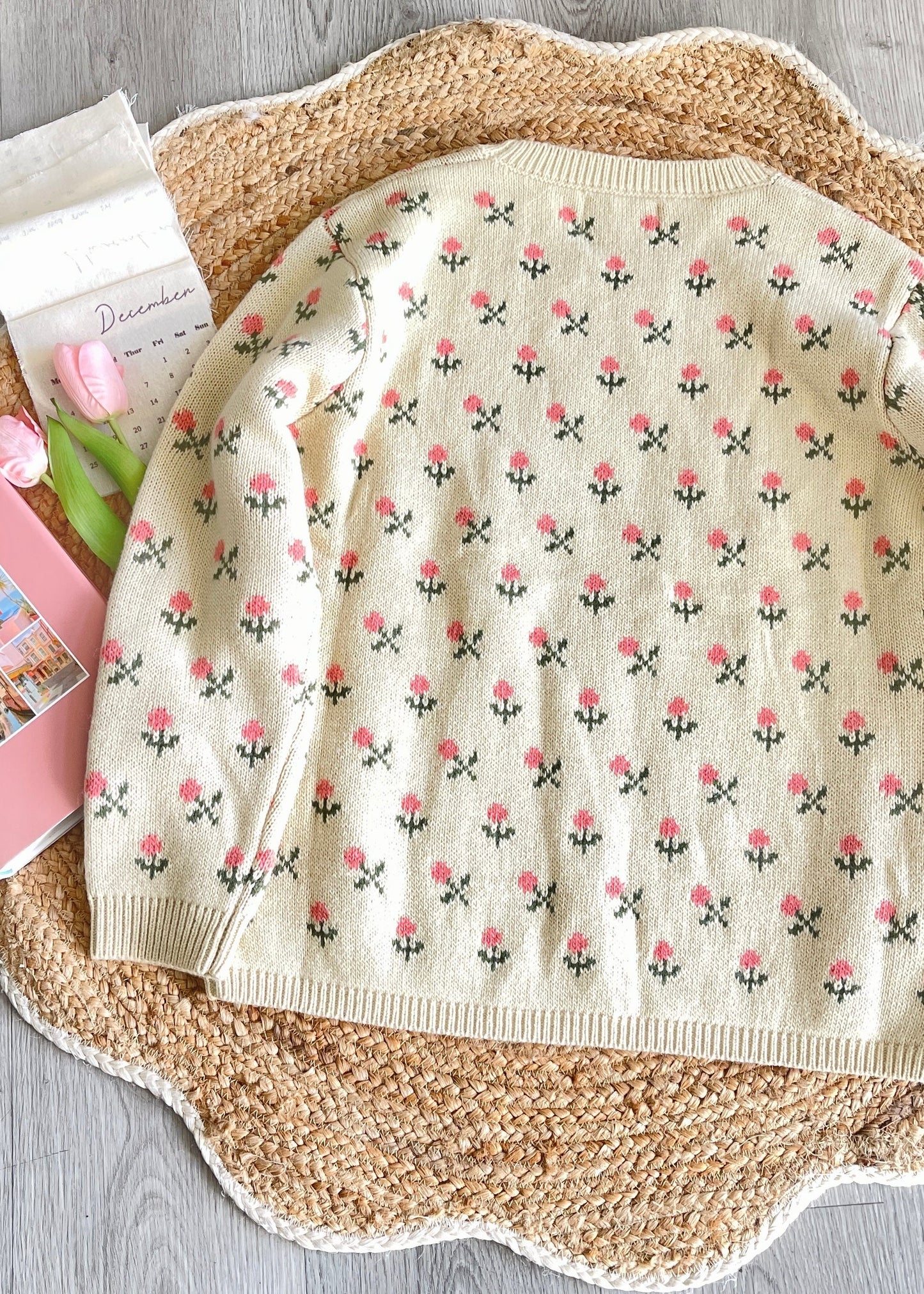 Mr. Bunny Fantasy Oversized Wool Blend Cardigan