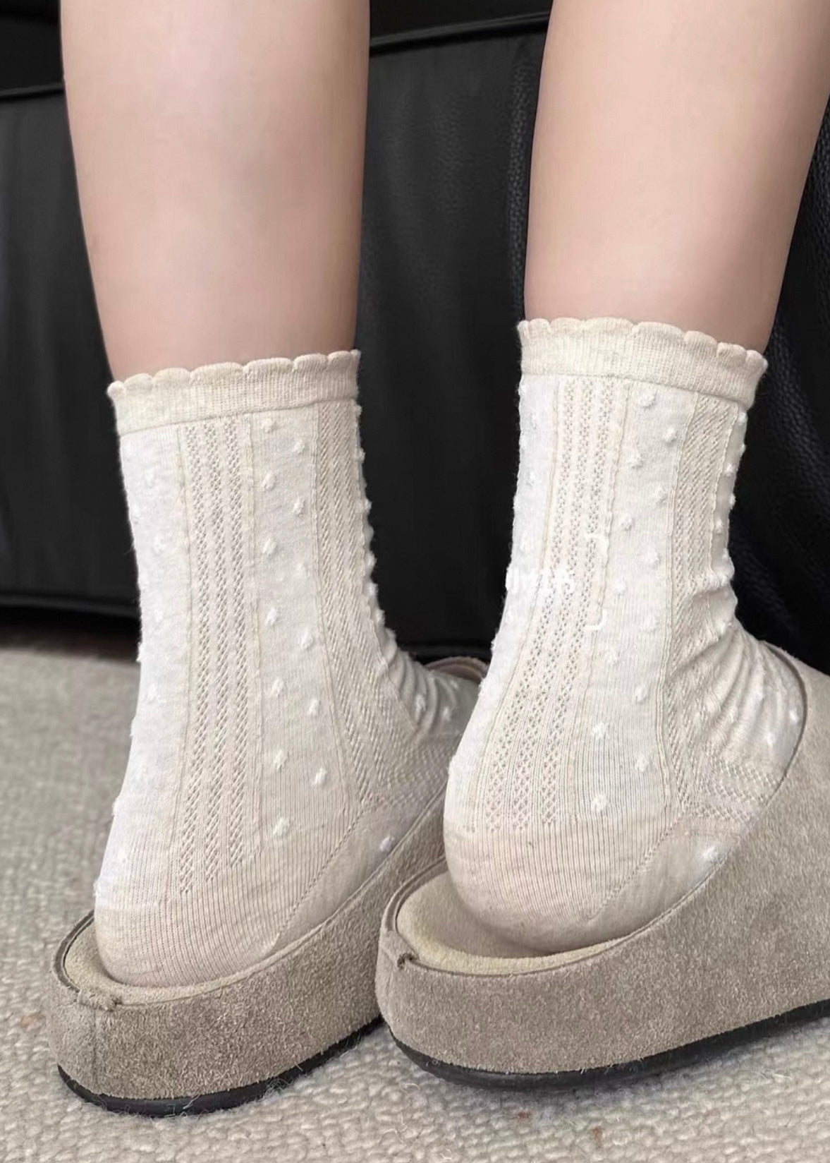 Cottage Cotton Polkadot Socks