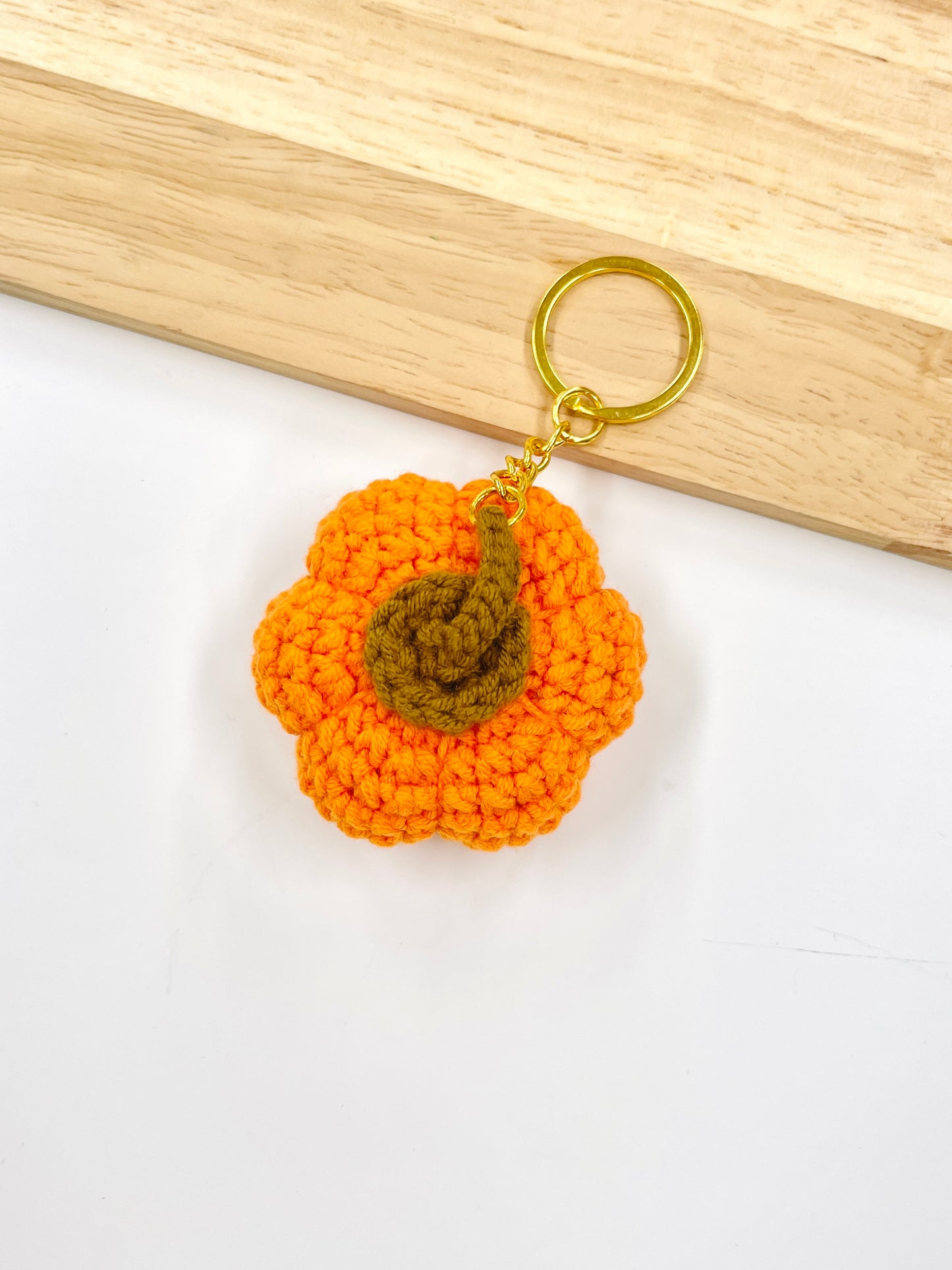 Pit a Pat Handmade Pumpkin Keychain