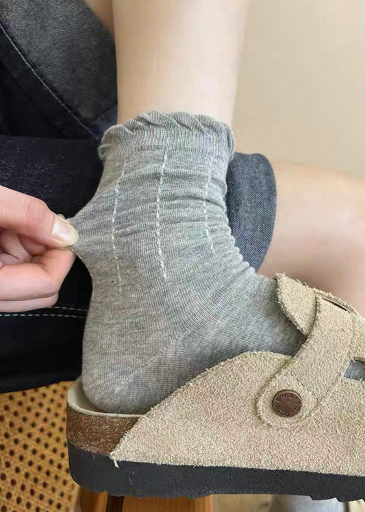 Cottage Shirred Cotton Socks