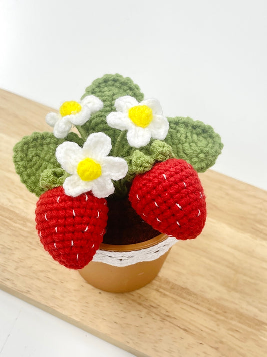 Pit a Pat Crochet Strawberry Plant