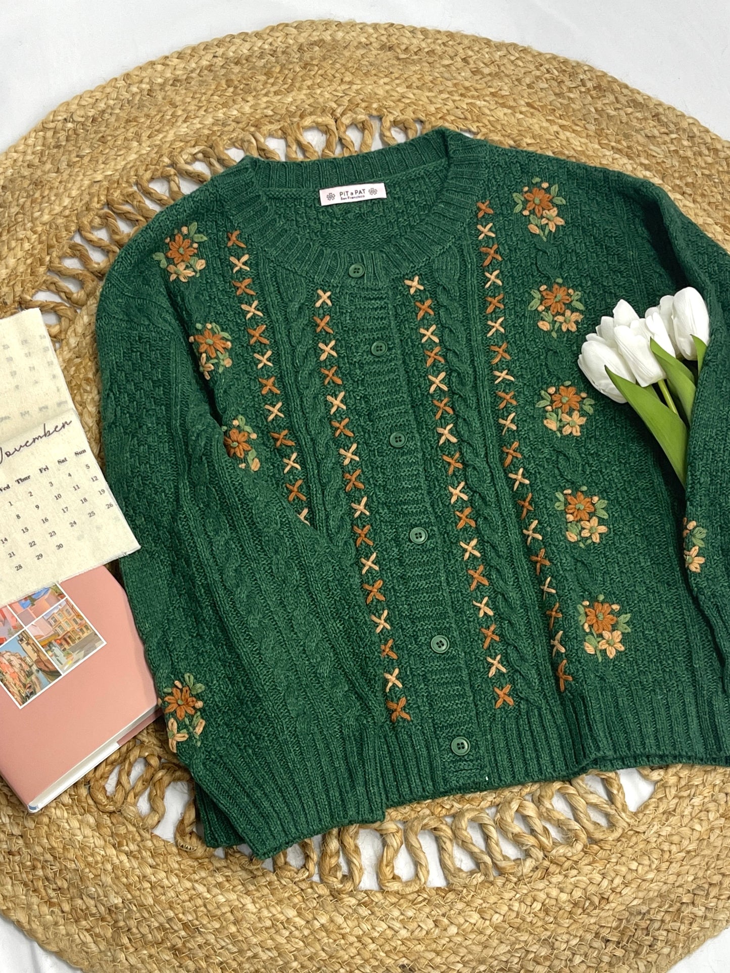 Mystery Forest Crochet Floral Cardigan