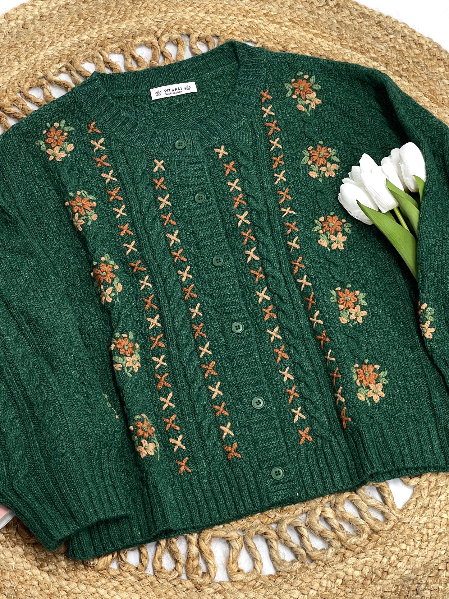 Mystery Forest Crochet Floral Cardigan