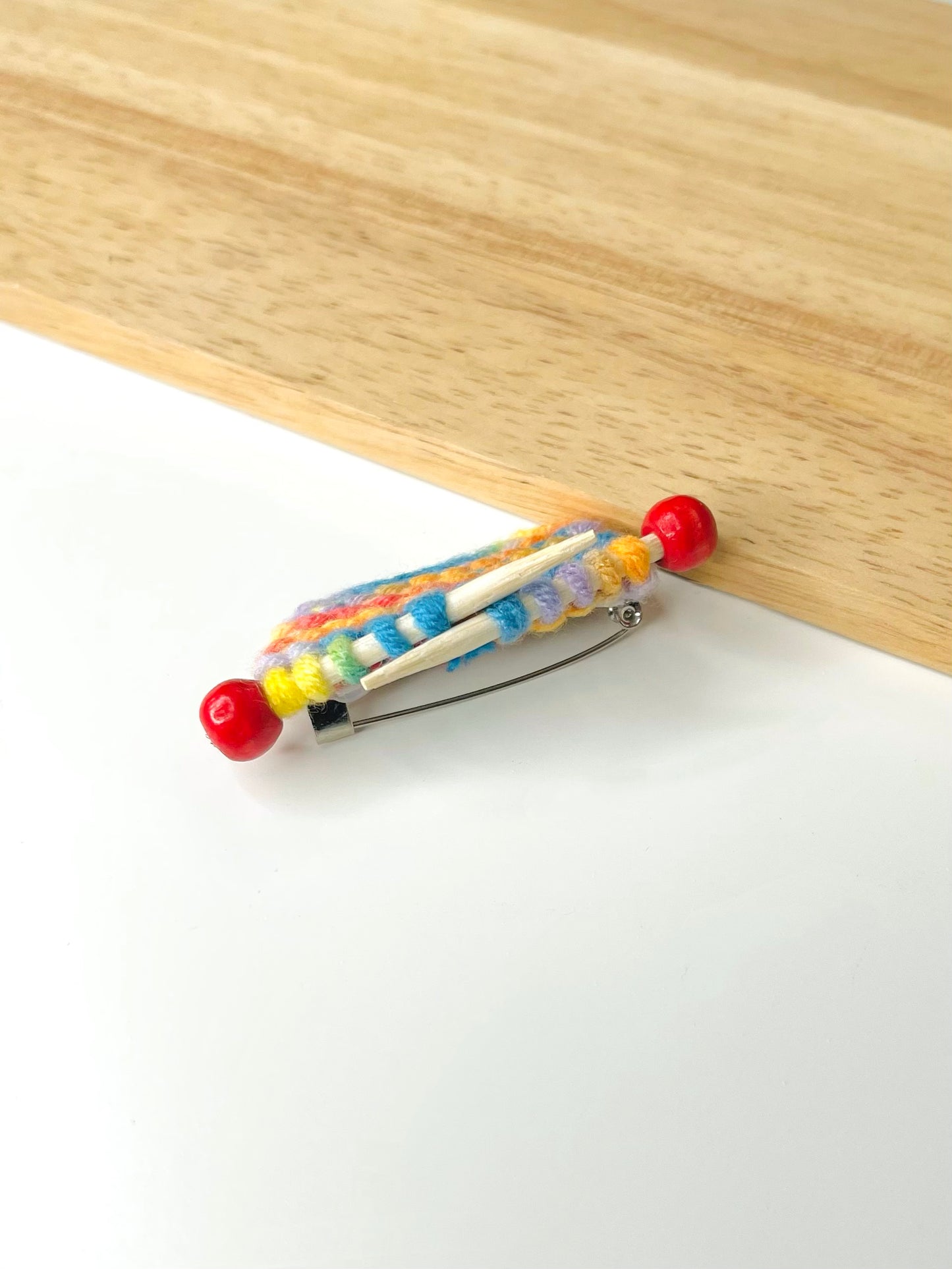 Pit a Pat Handmade Knitting Brooch