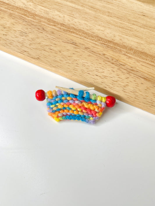 Pit a Pat Handmade Knitting Brooch