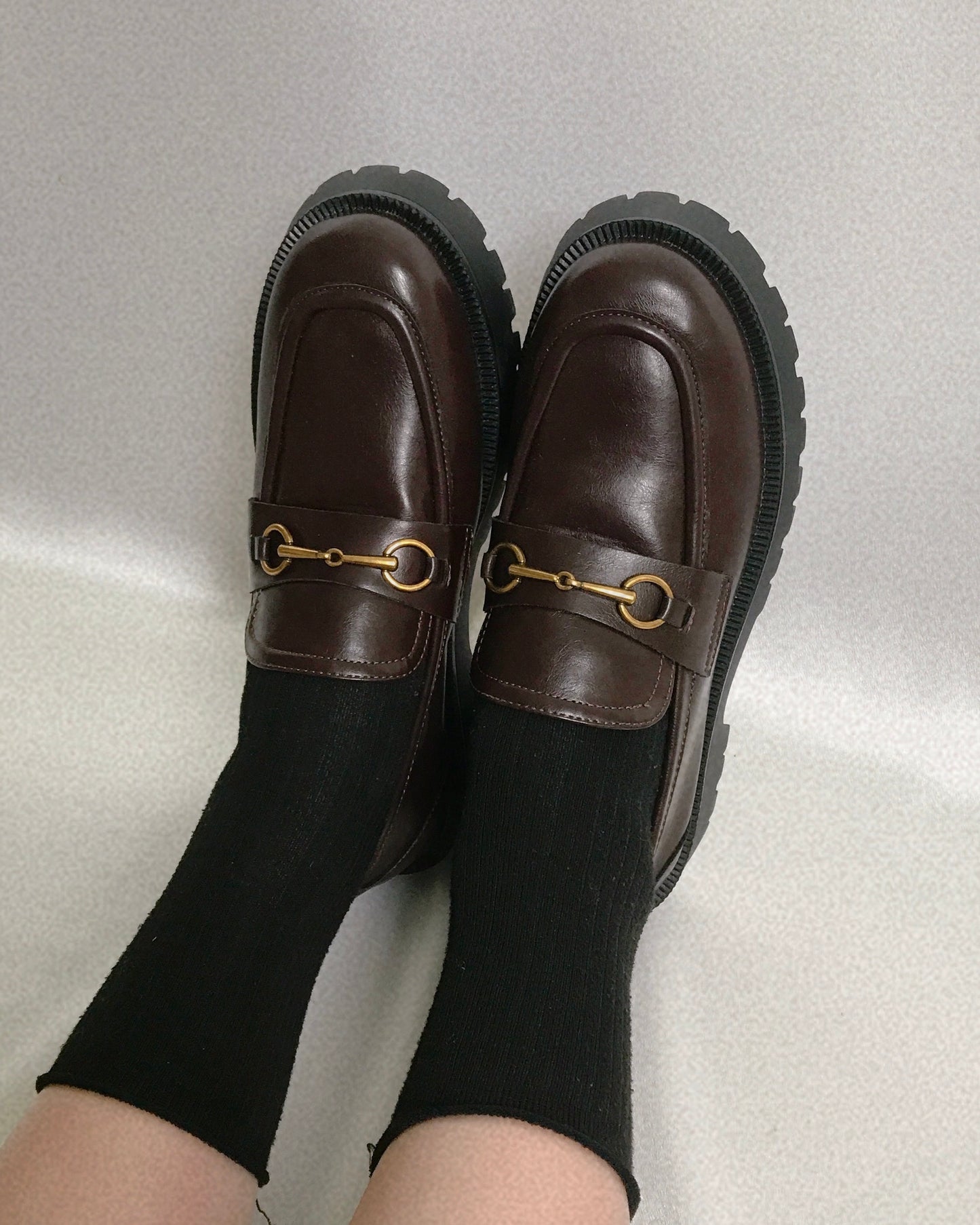 Pit a Pat Vintage Brown Chain Loafer