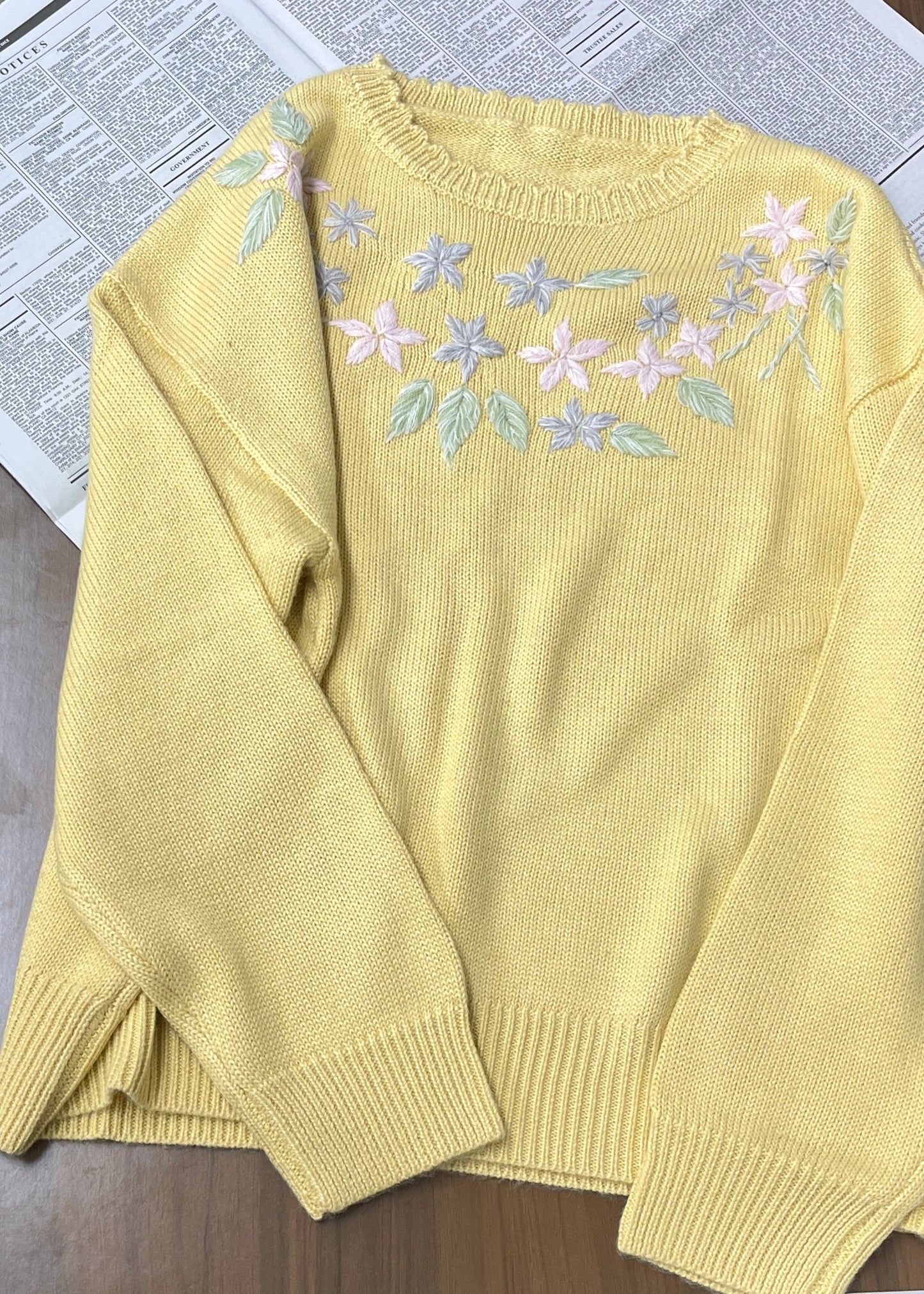 Romantic Crochet Flower Sweater