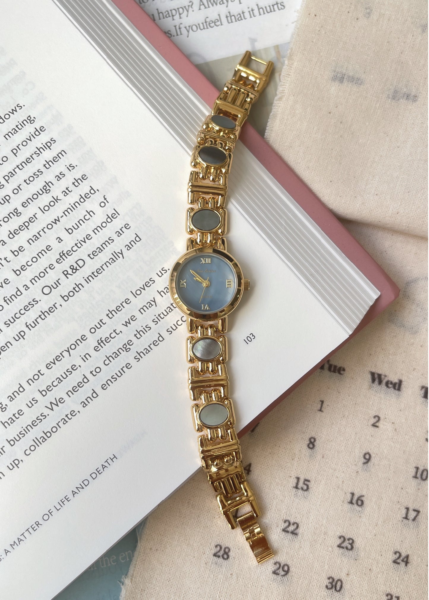 Pit a Pat Gold Rhinestone Bracelet Watch