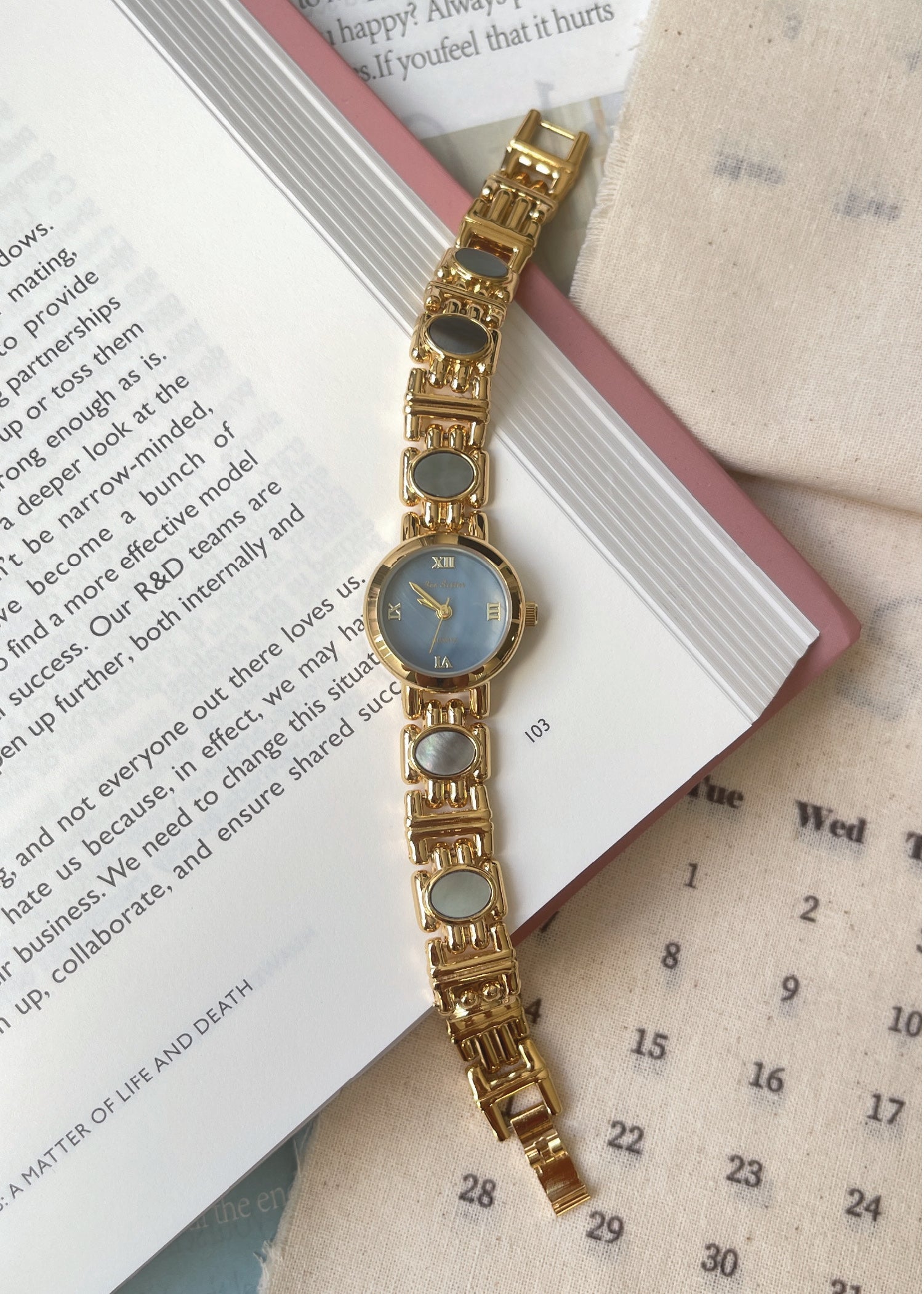 Pit a Pat Gold Rhinestone Bracelet Watch