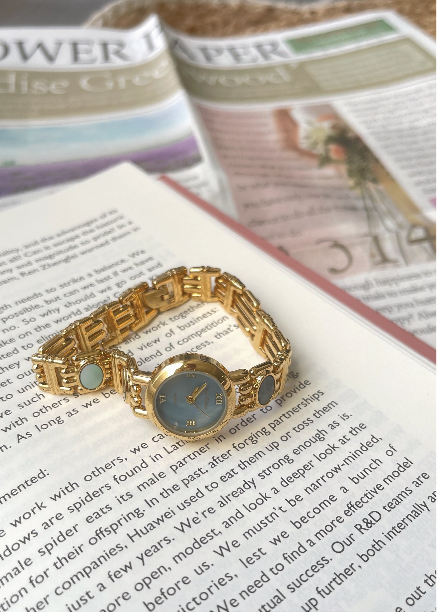 Pit a Pat Gold Rhinestone Bracelet Watch