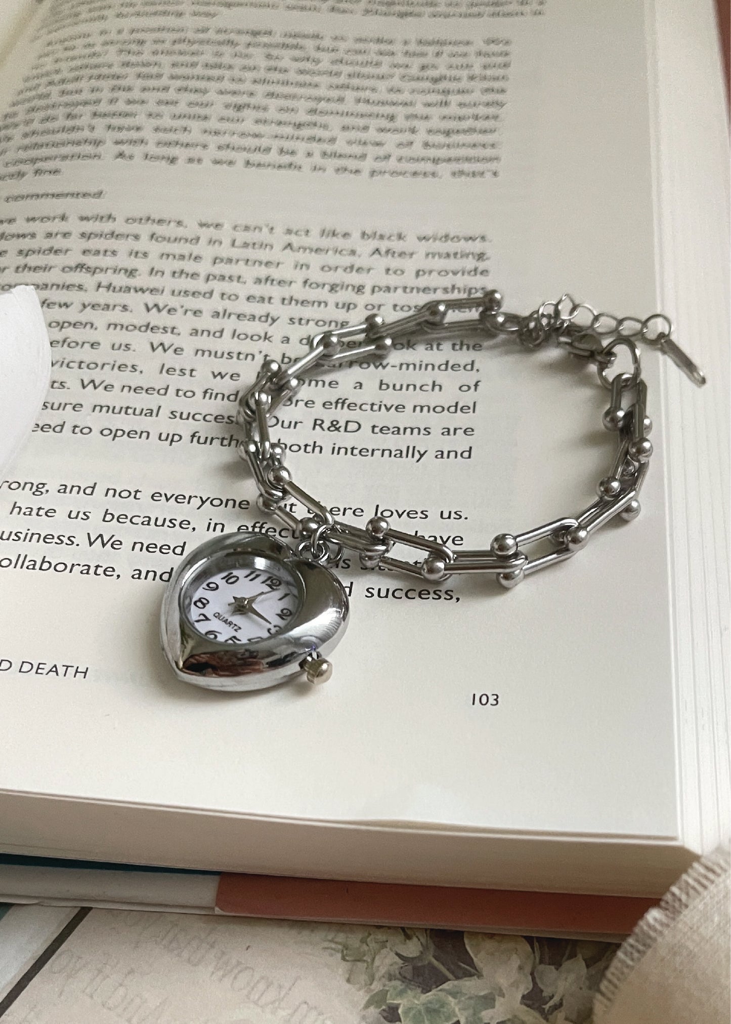 Pit a Pat Sliver Heart Watch Bracelet