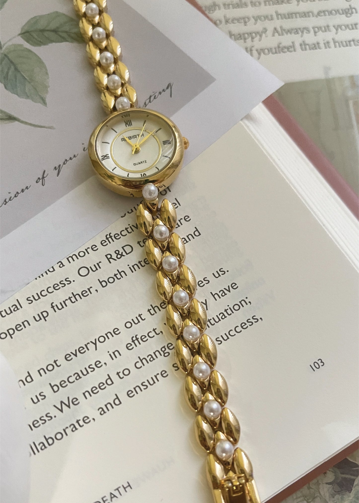 Pit a Pat Gold Pearl Bracelet Watch