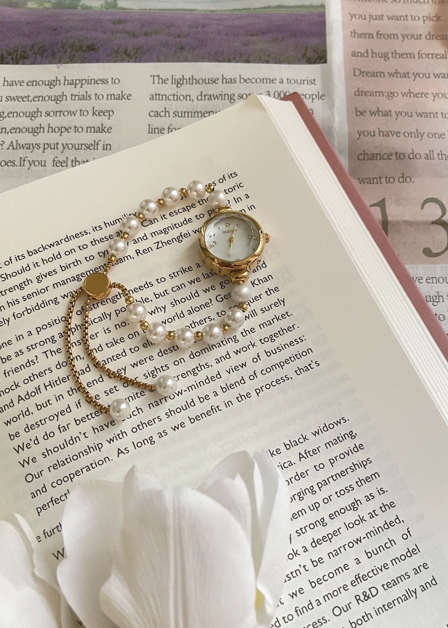 Pit a Pat Gold Pearl Watch Bracelet