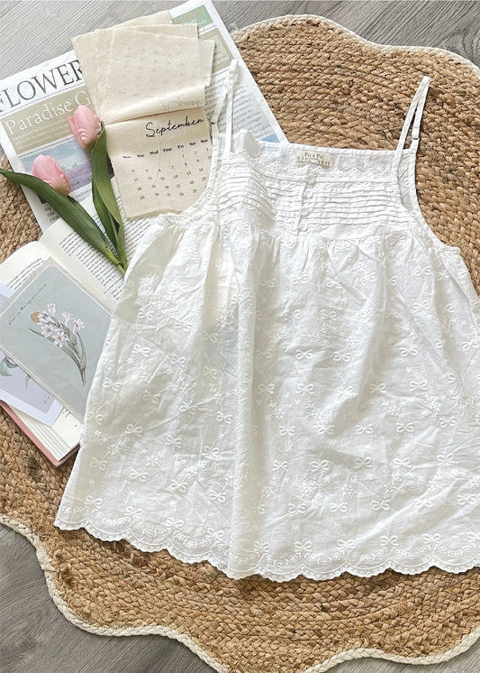 Pit a Pat Women’s Bow Linen Tank Top