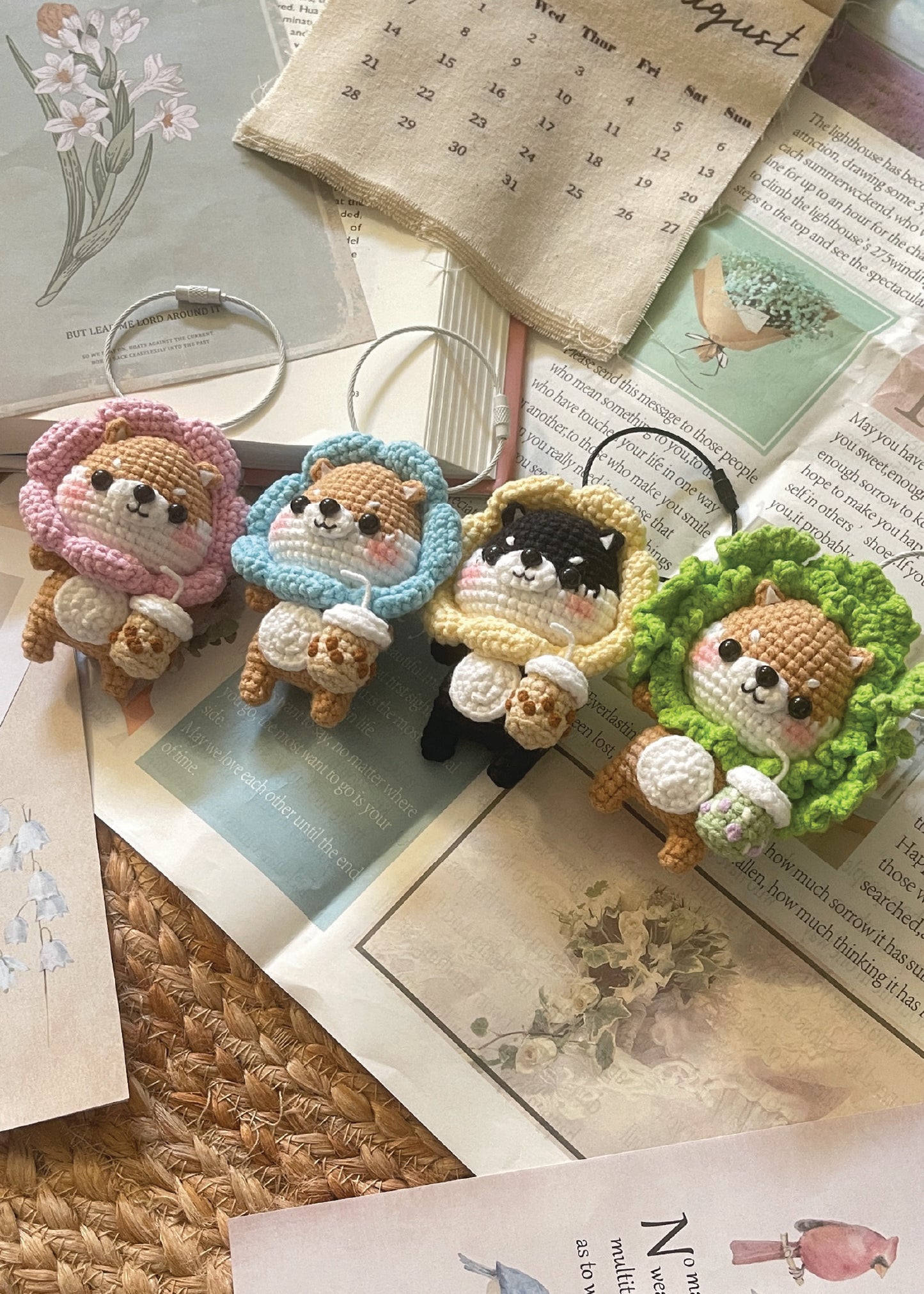 Pit a Pat Boba Puppy Keychain