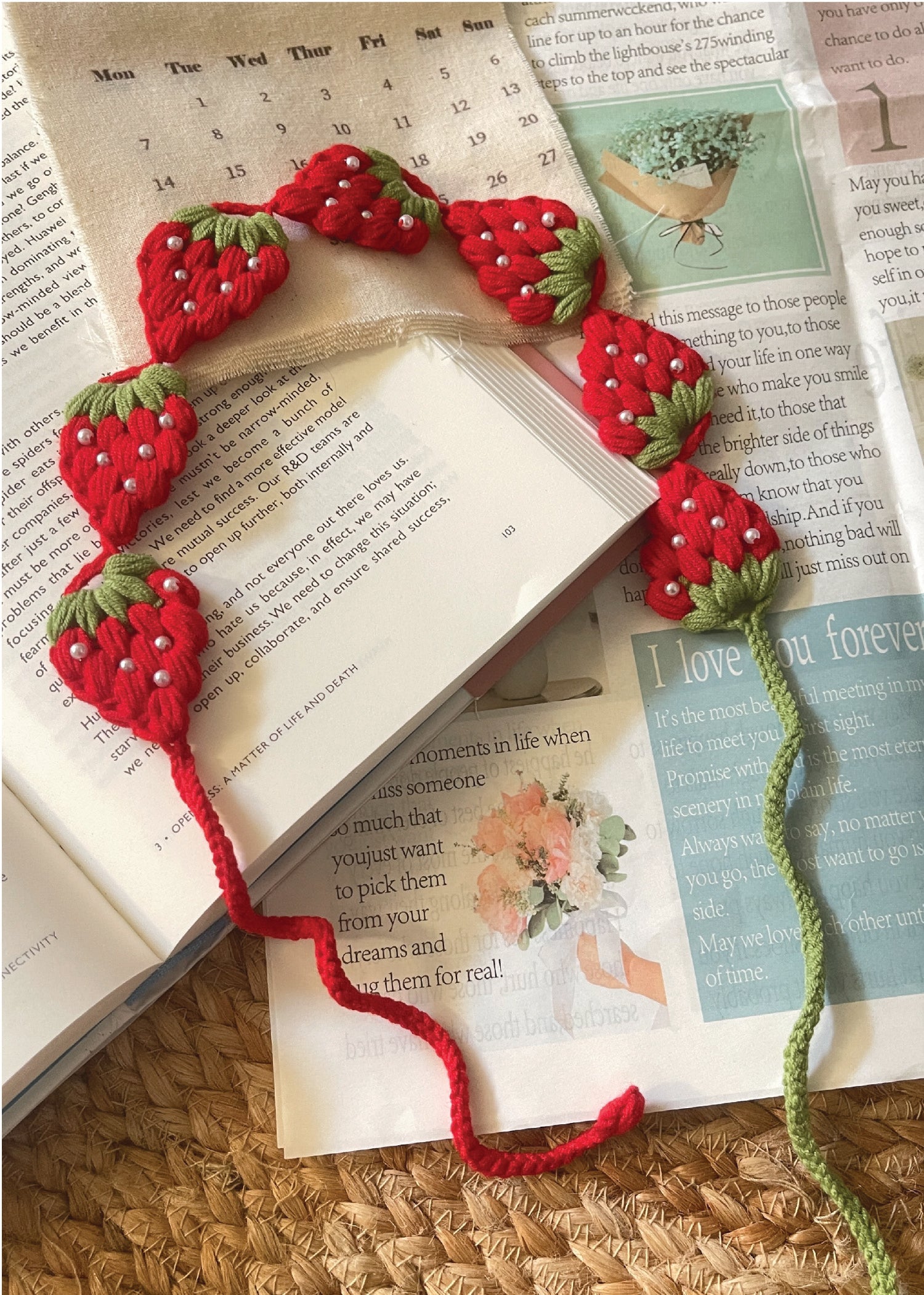 Pit a Pat Crochet Strawberry Headband