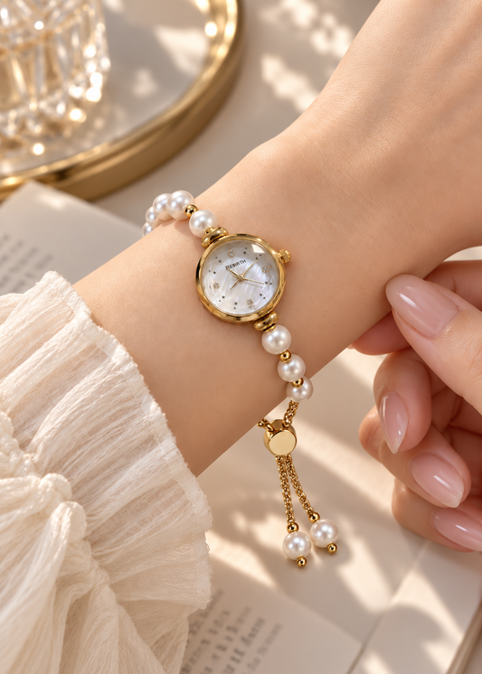 Pit a Pat Gold Pearl Watch Bracelet