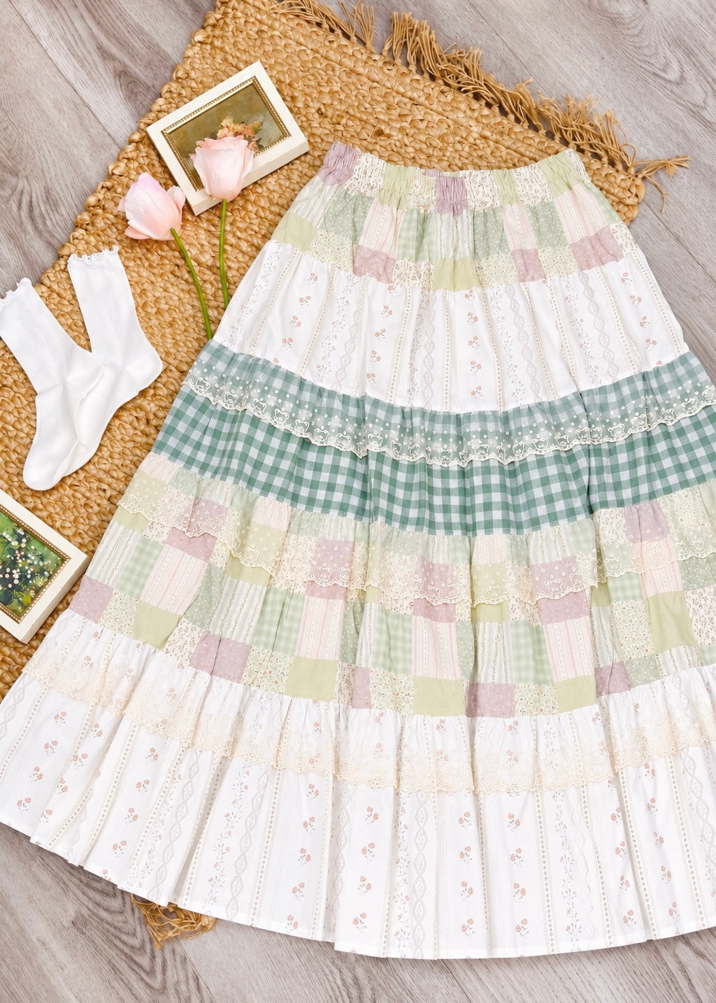 Pit a Pat Women’s Patchwork Maxi Skirt