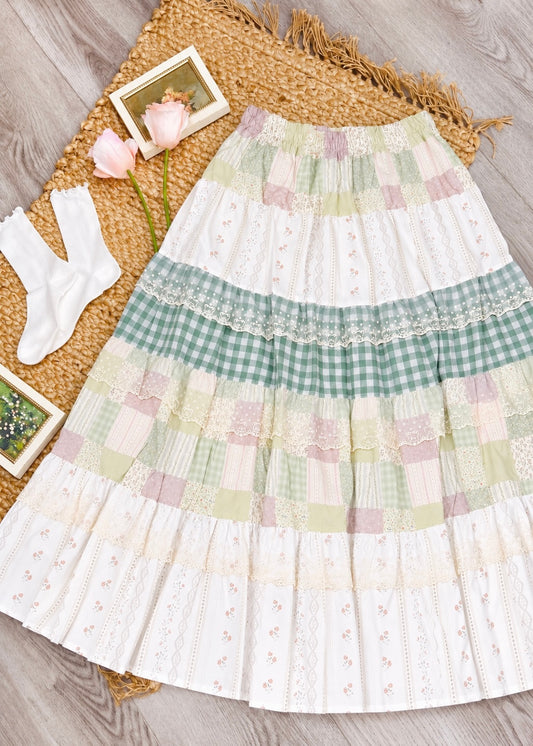 Pit a Pat Women’s Patchwork Maxi Skirt