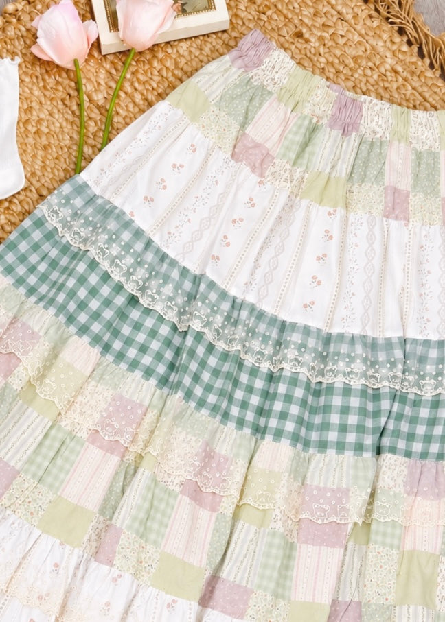 Pit a Pat Women’s Patchwork Maxi Skirt
