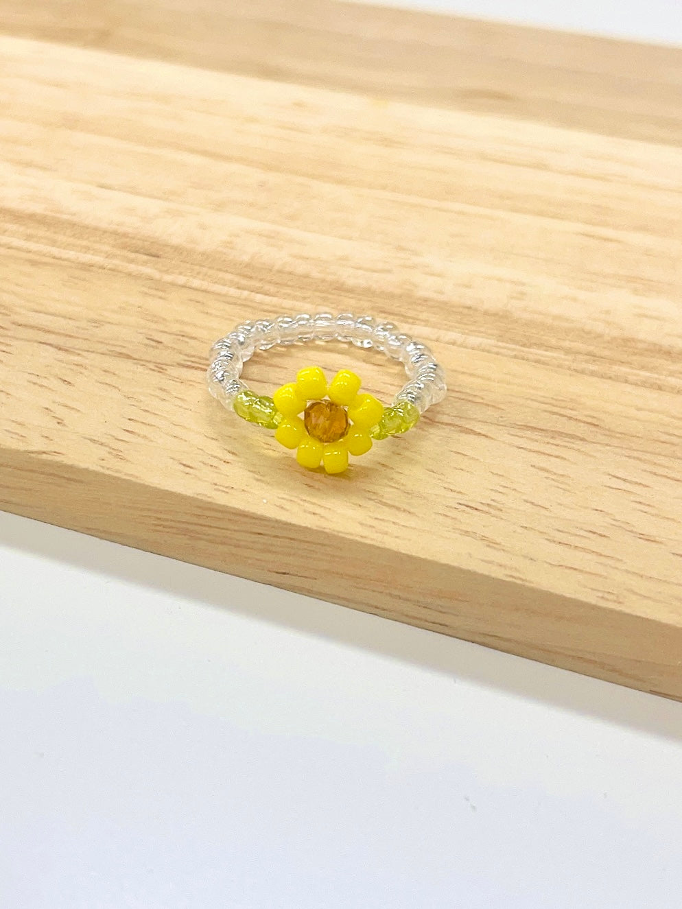 Beaded Sunflower Ring