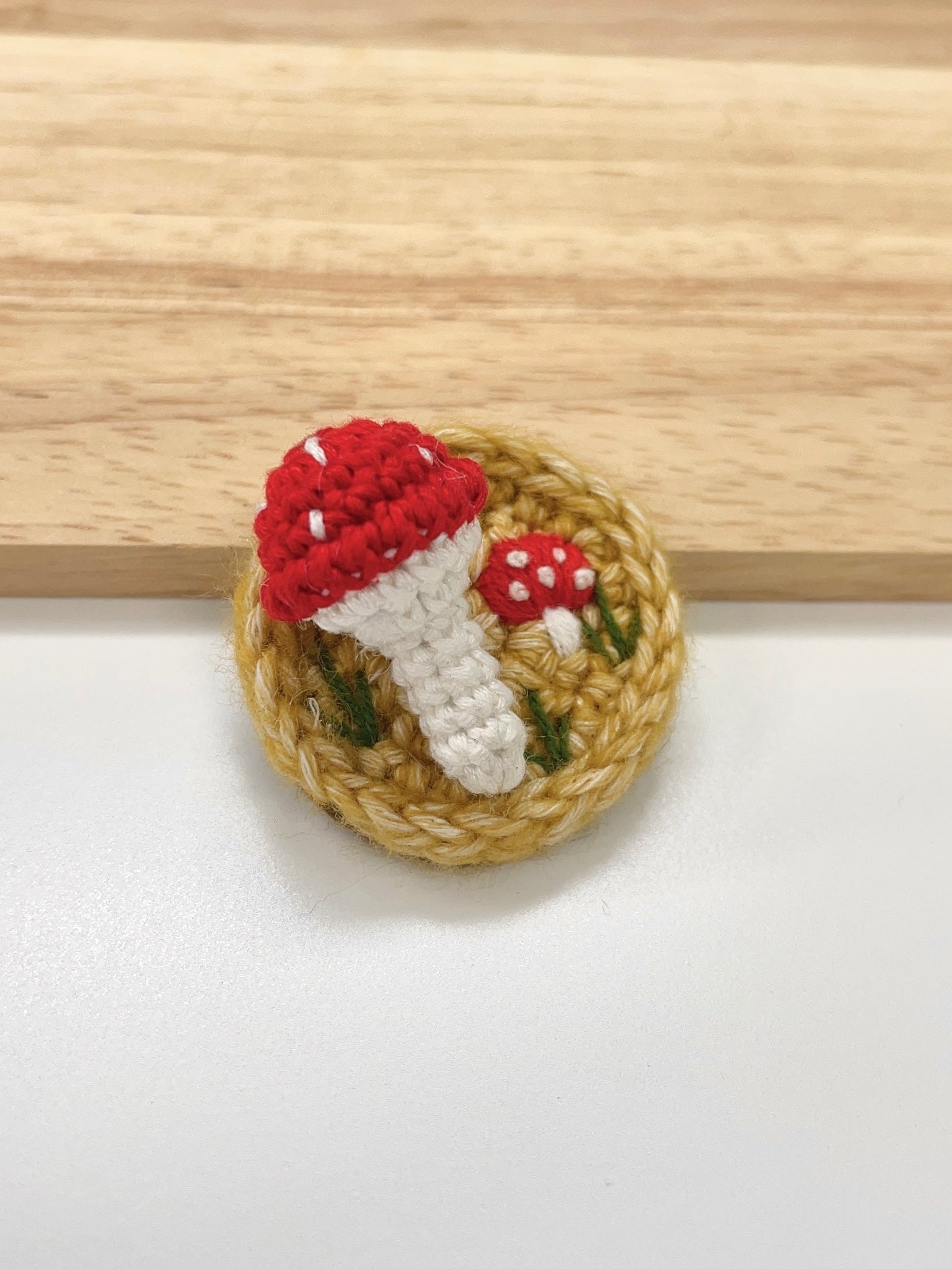 Handmade Mushroom Brooch