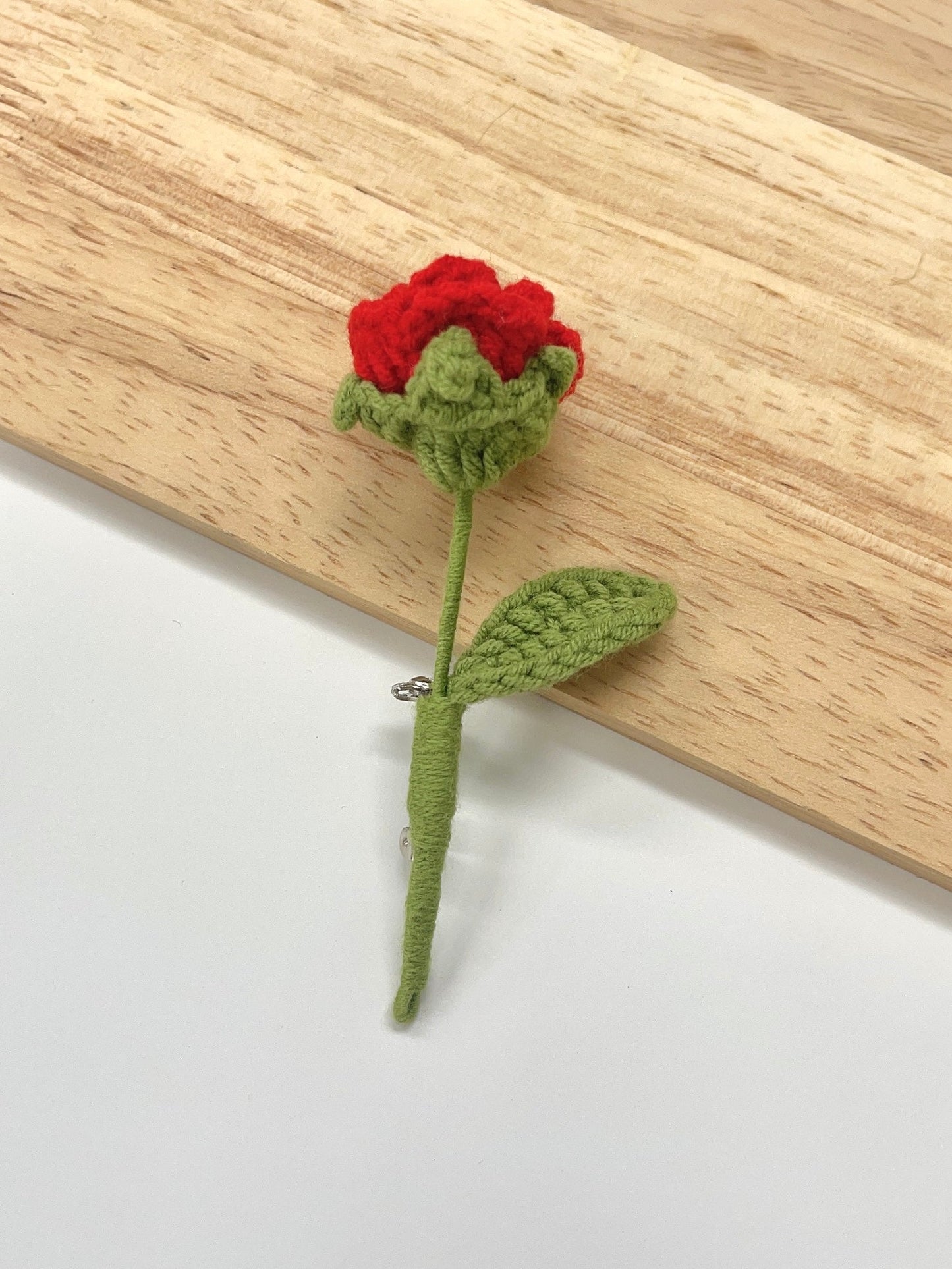 Handmade Rose Brooch