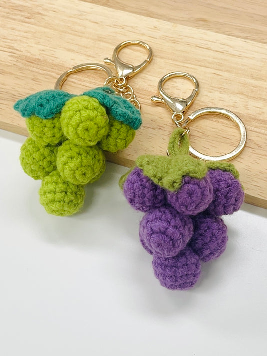 Handmade Grape Keychain