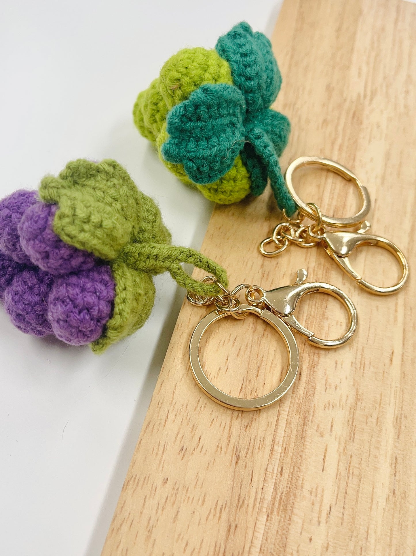 Handmade Grape Keychain