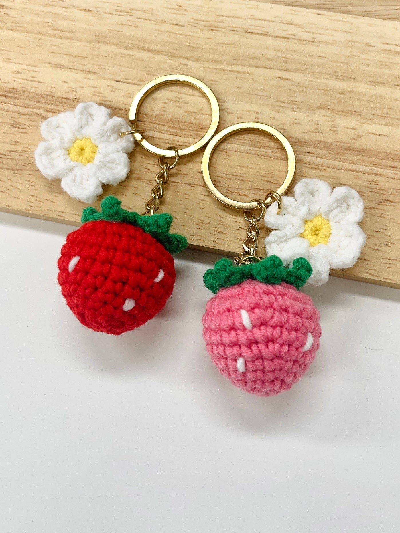 Handmade Strawberry Keychain