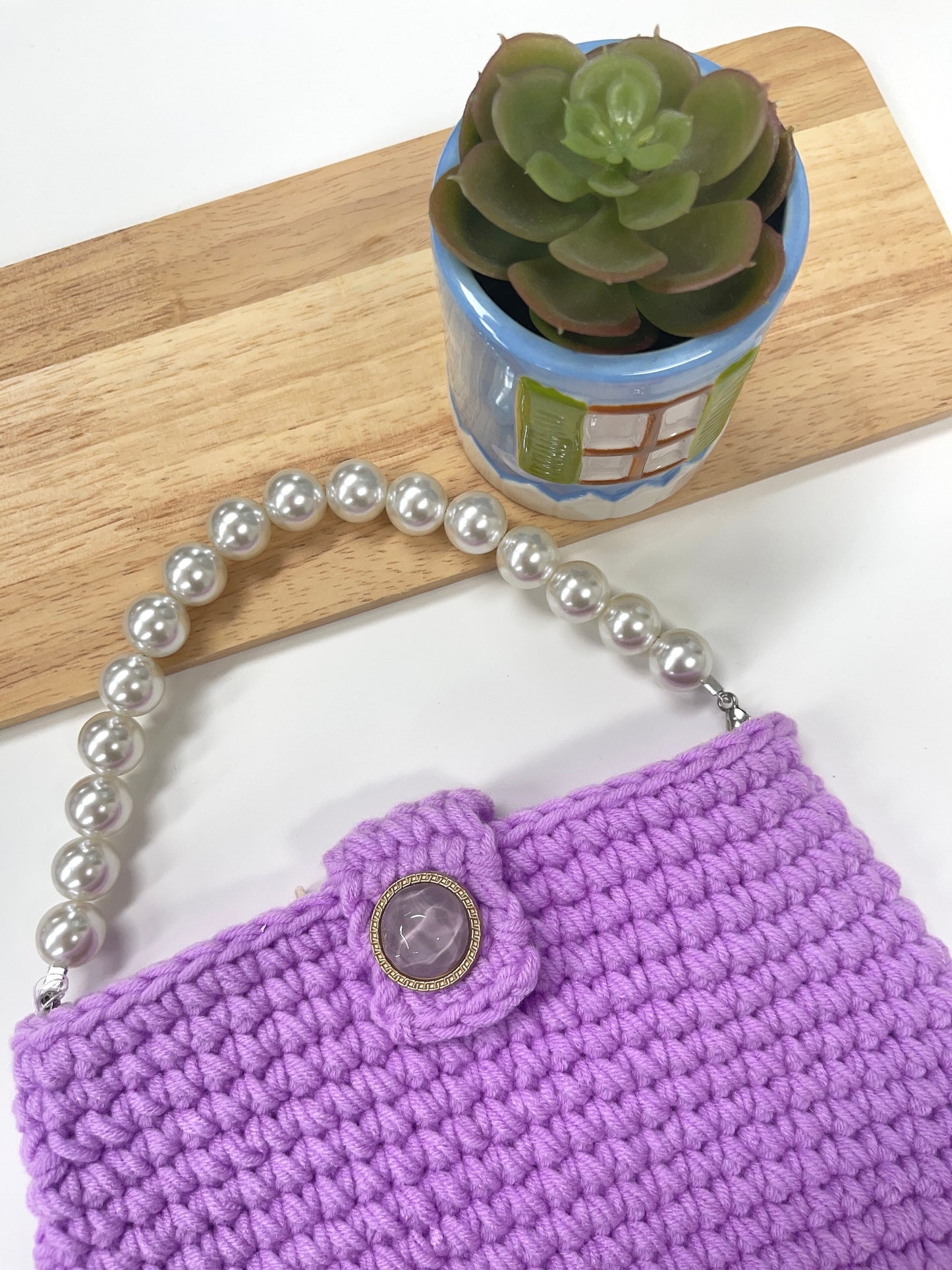 Retro Crochet Pouch Bag