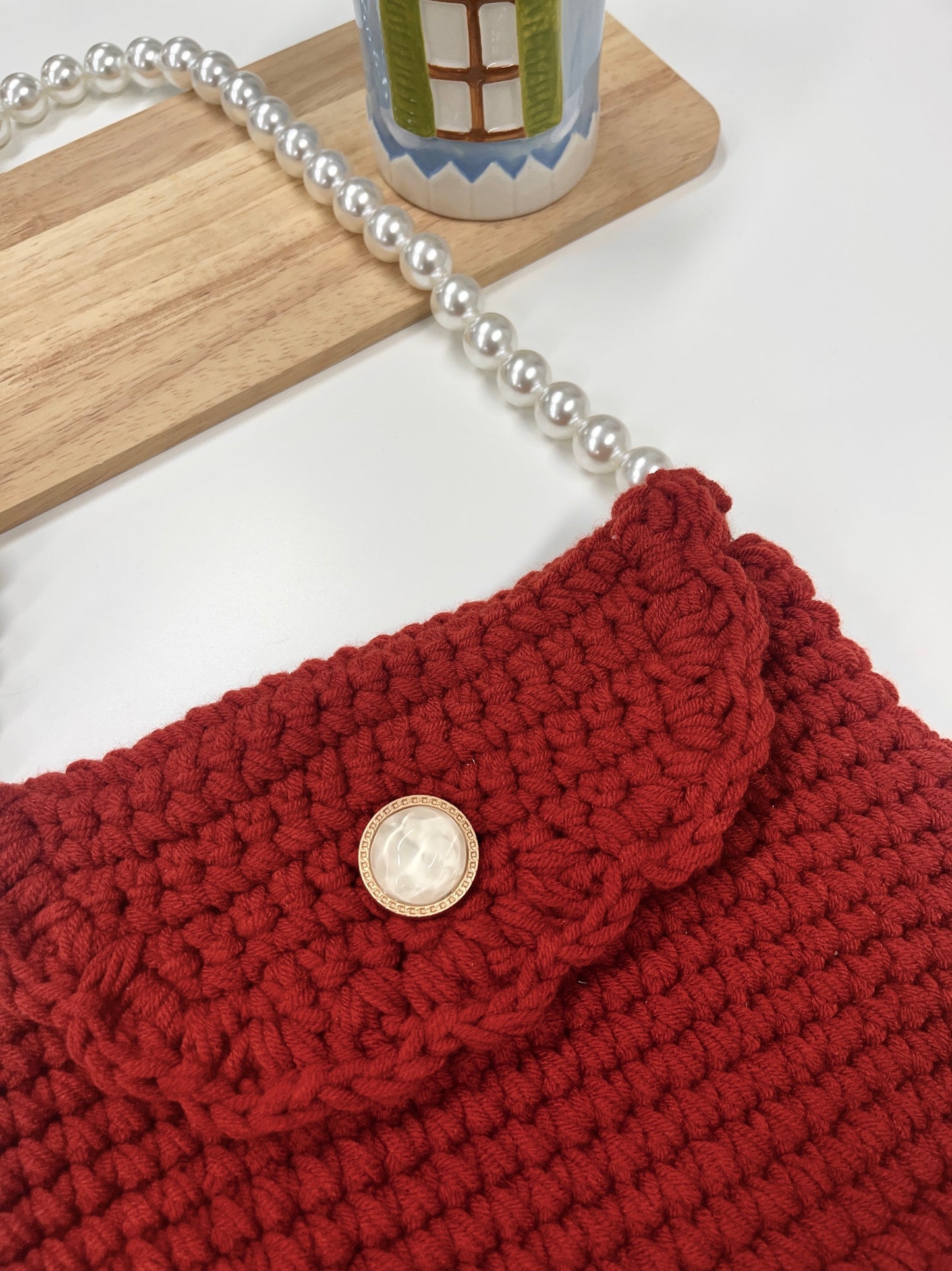 Retro Crochet Pouch Shoulder Bag