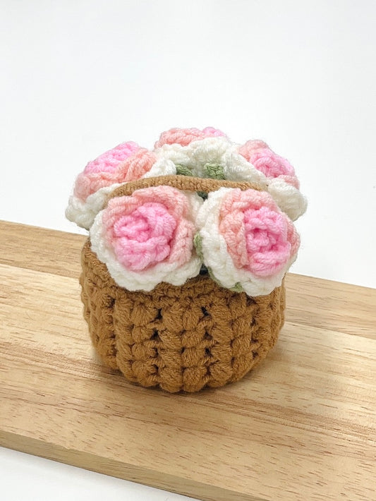 Crochet Roses Basket