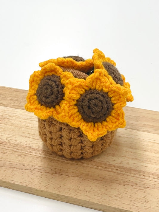 Crochet Sunflowers Basket