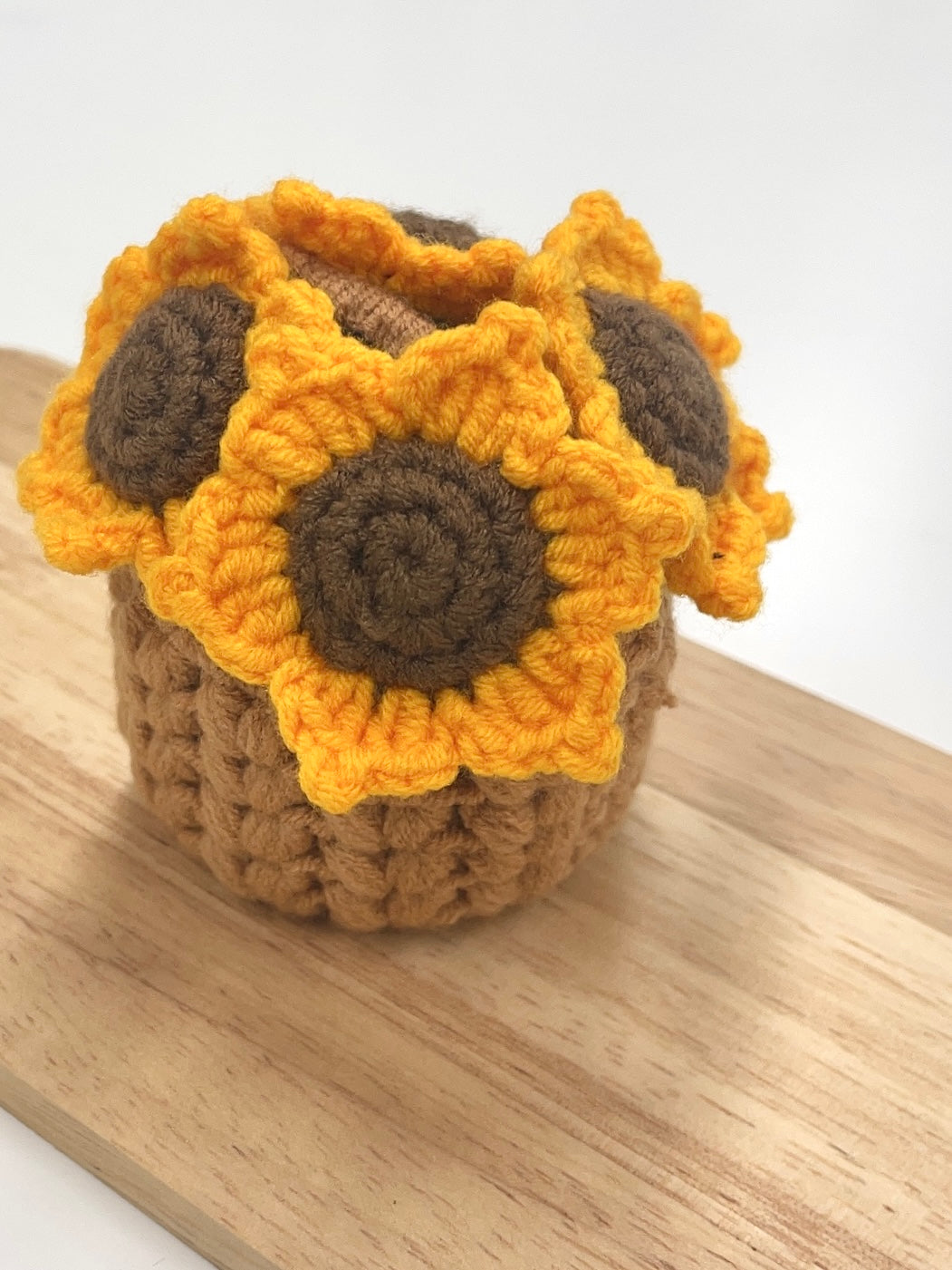 Crochet Sunflowers Basket