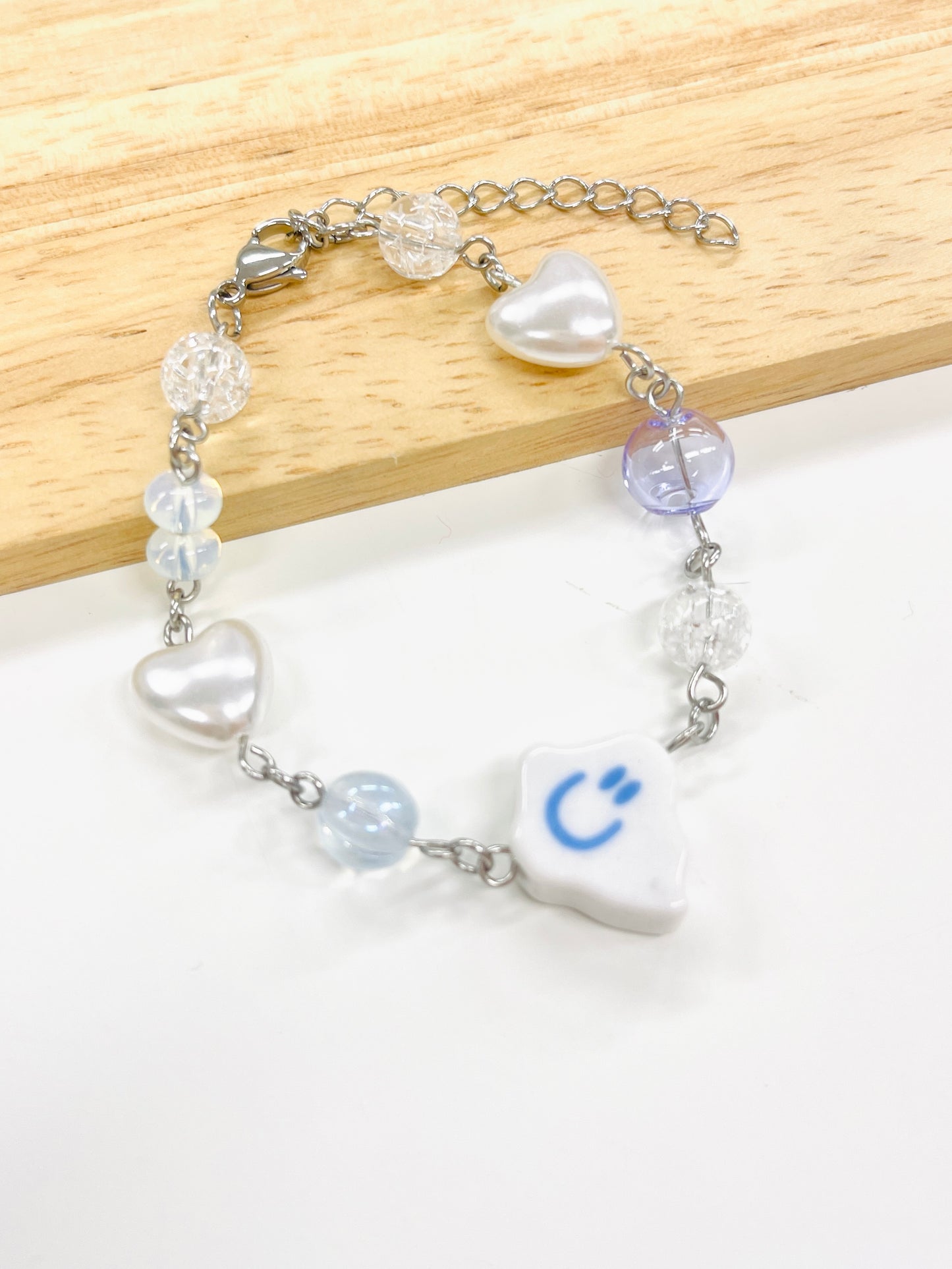 Smiley Cloud Beaded Bracelet