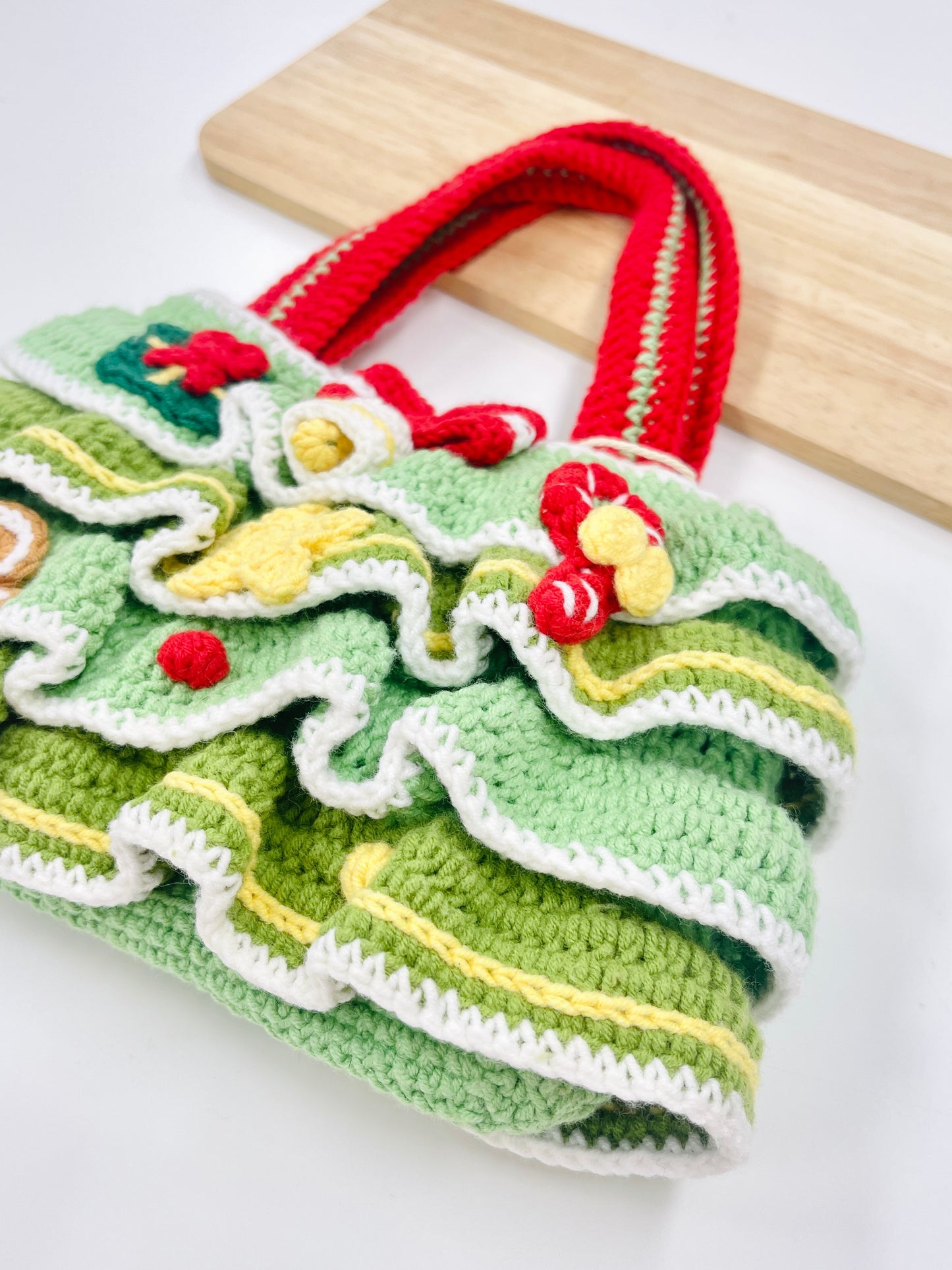 Crochet Woven Christmas Tree Bag