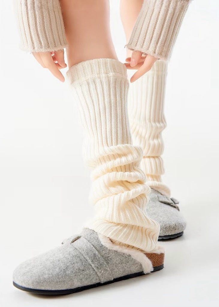 Cream Knit Cozy Leg Warmers