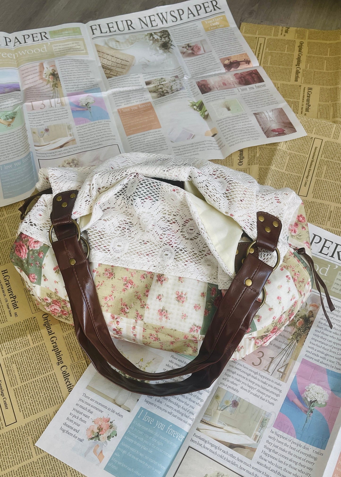 Cottage Patchwork Shoulder Bag