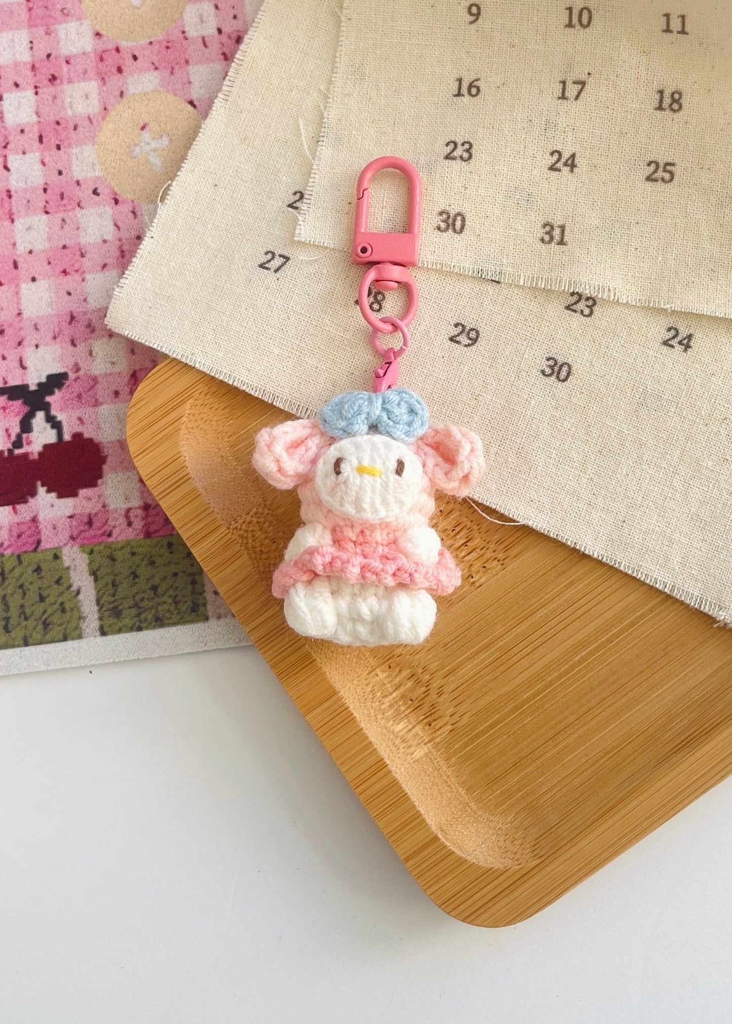 Pit a Pat Crochet Mini My Melody Gummy Keychain