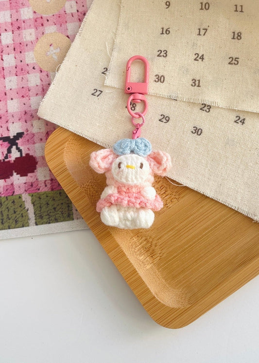 Pit a Pat Crochet Mini My Melody Gummy Keychain
