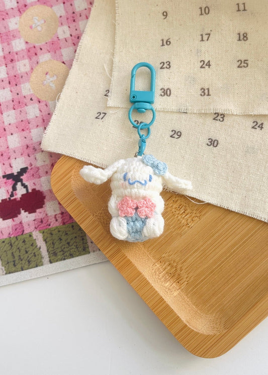 Pit a Pat Crochet Mini Cinnamoroll Gummy Keychain