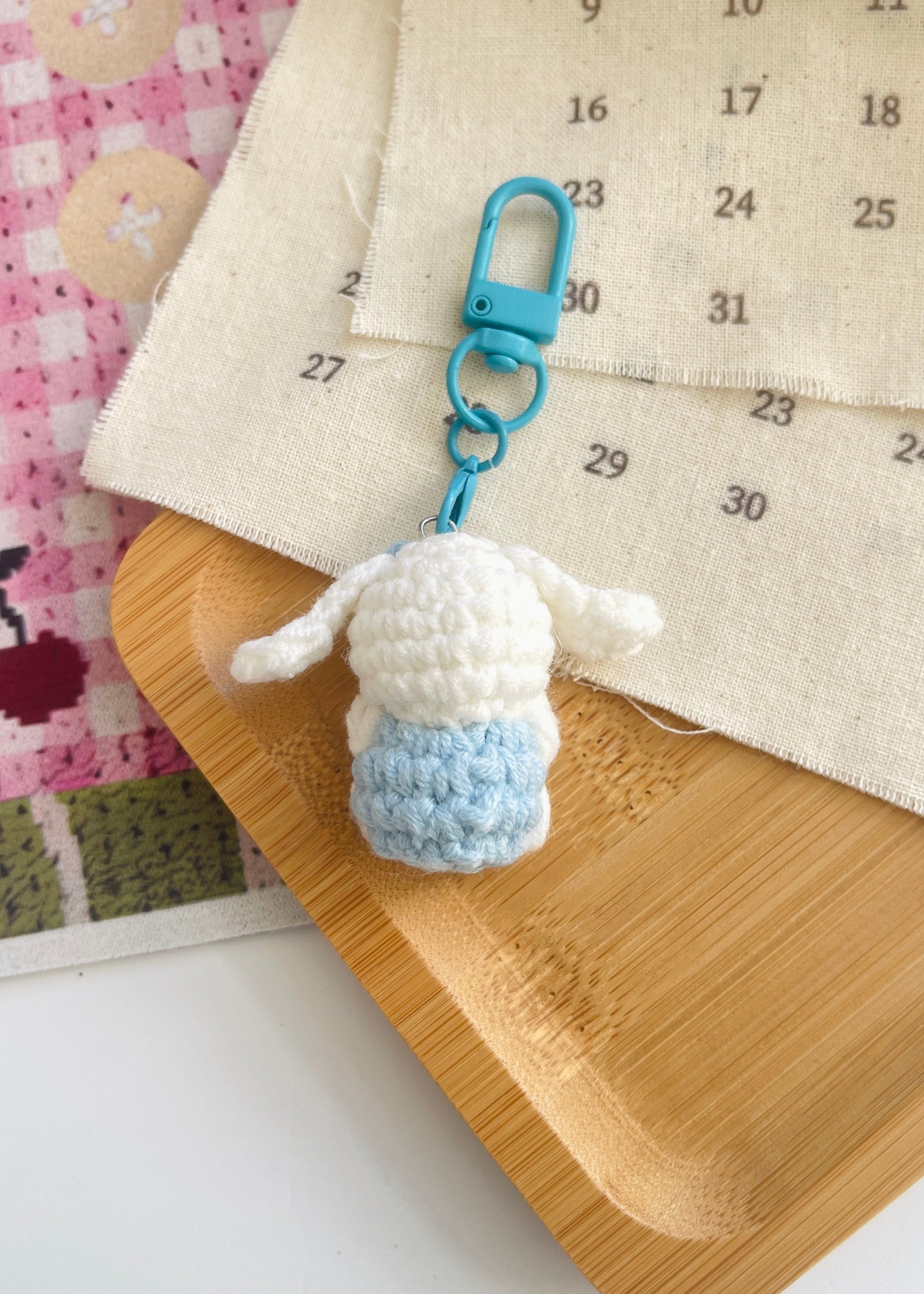 Pit a Pat Crochet Mini Cinnamoroll Gummy Keychain